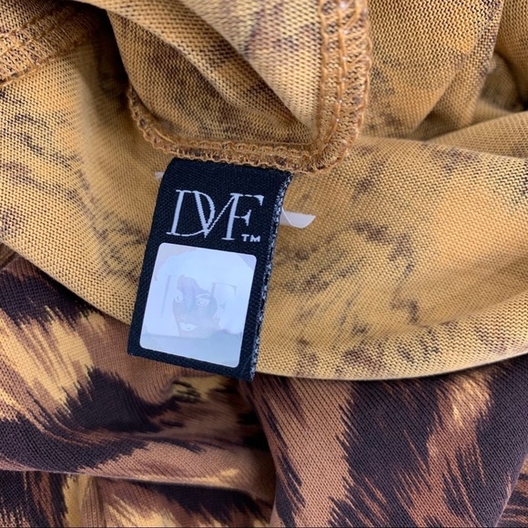DVF Diane von Furstenberg Gorro Palace Tiger brown shift dress silk new 2 - Picture 6 of 6